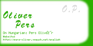 oliver pers business card